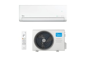 Šilumos siurblys MIDEA bevėjis oras-oras SOLUNAR sieninis Split tipo EF-09RD1H+MX1H-09RD1H šildymo galia 3,6 kW, šaldymo 3,2 kW Freonas R-32